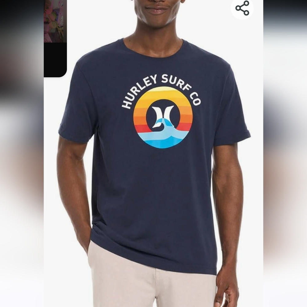 HURLEY Men's XXL Icon Slash Gradient T-shirt NEW